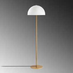 Vloerlamp Mixed Bol Wit/Goud