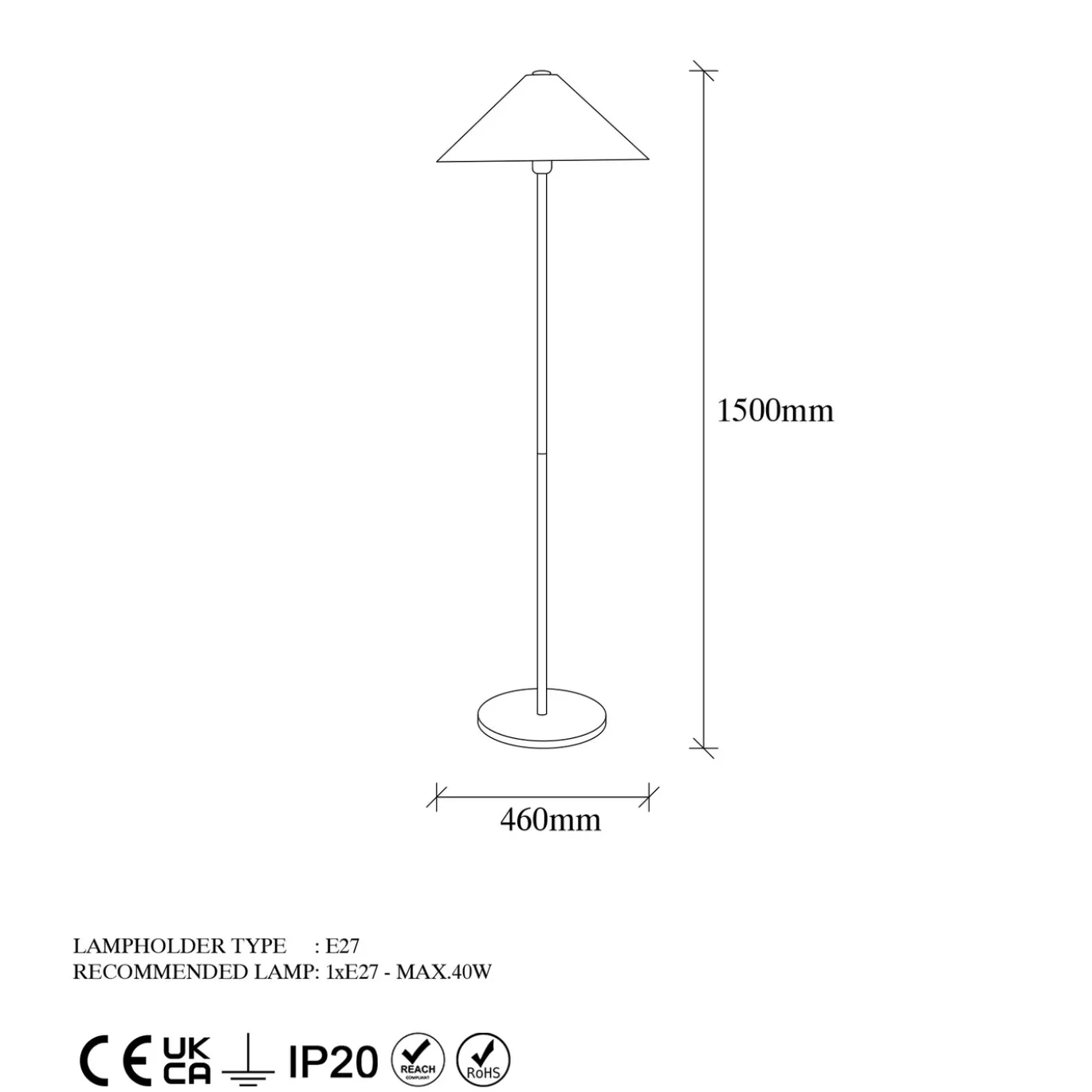Vloerlamp Mixed Goud