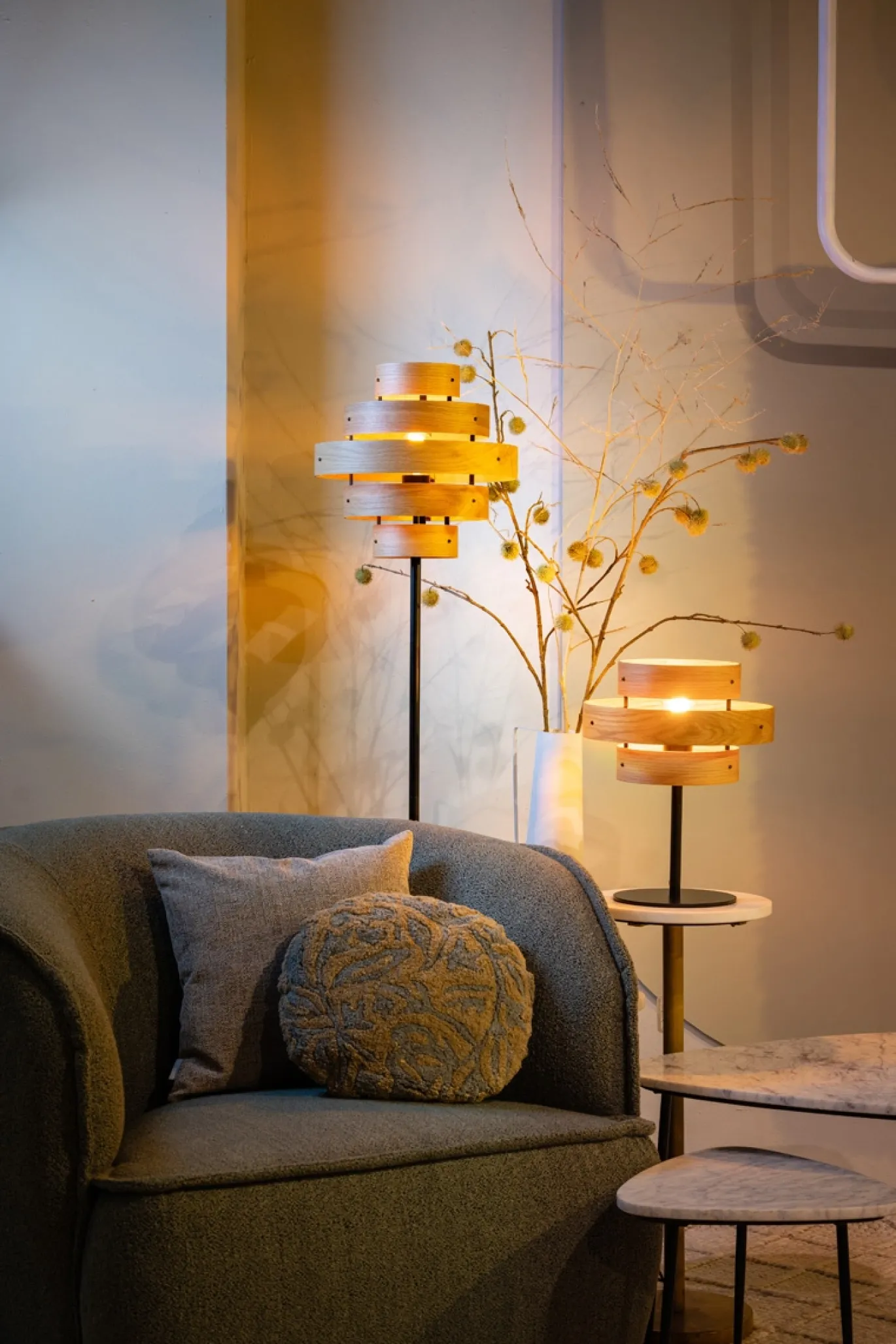 Vloerlamp Oaknut Naturel 185cm - Giga Meubel
