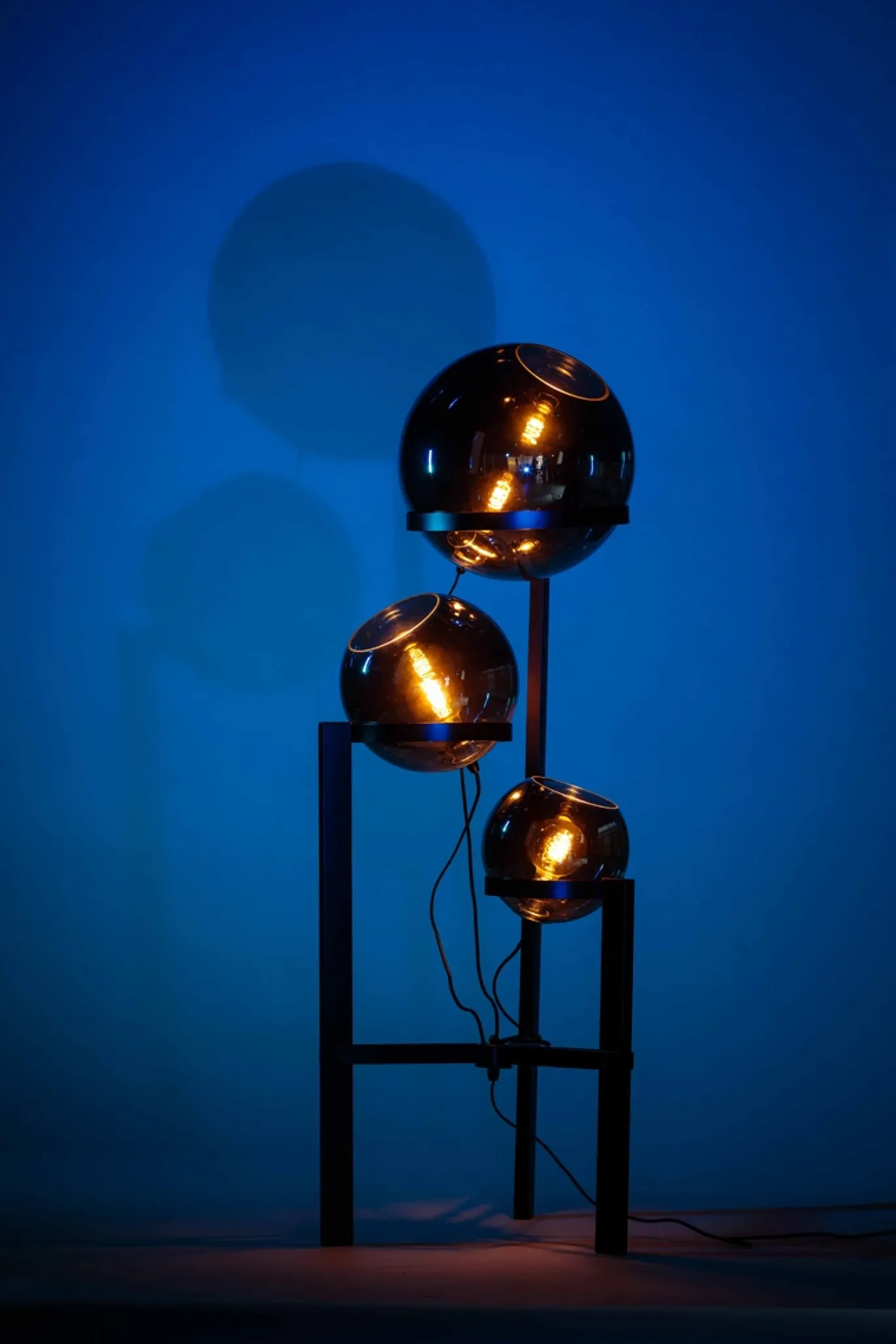Vloerlamp Orb 3-Lichts Smoke Glas - Giga Meubel