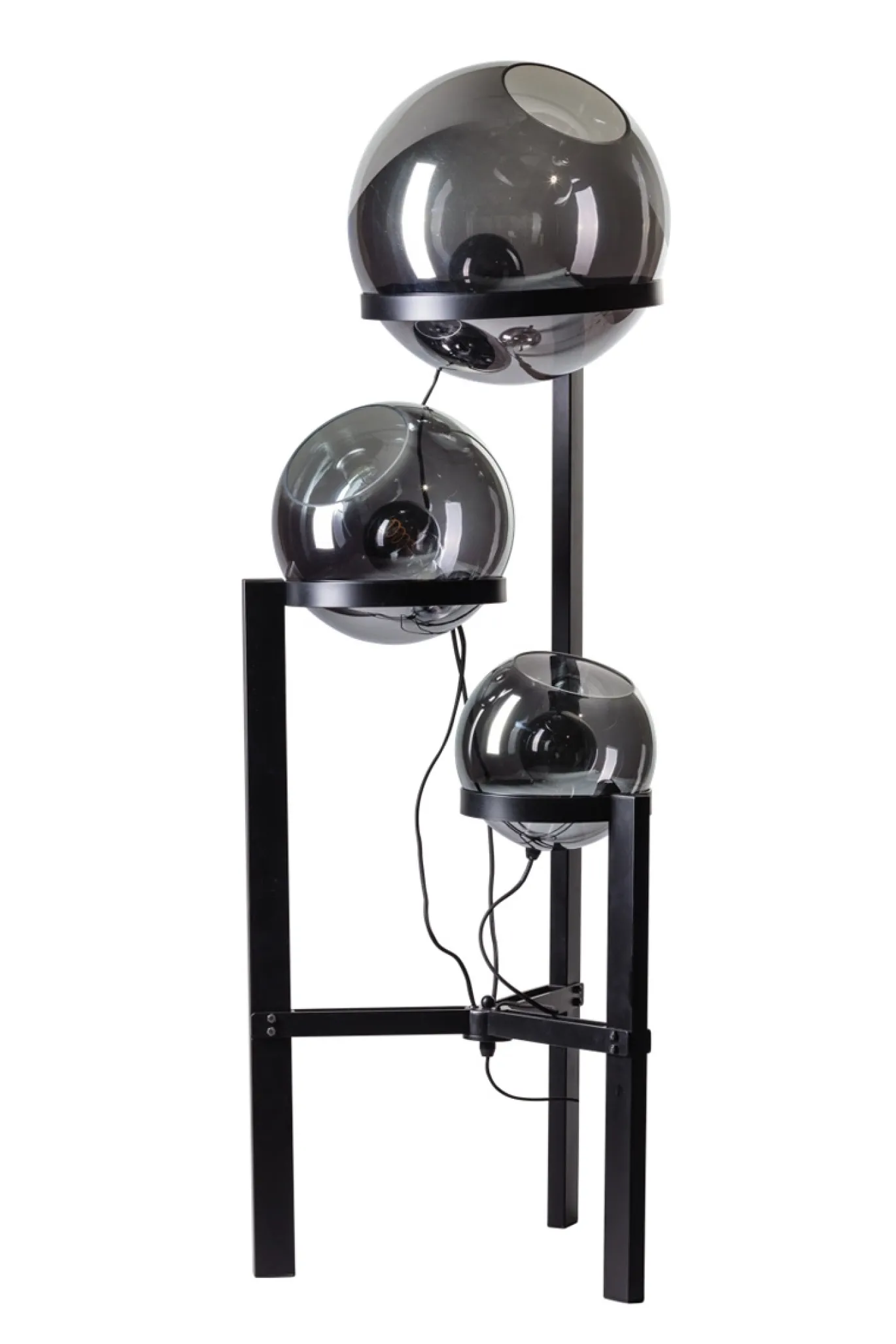 Vloerlamp Orb 3-Lichts Smoke Glas - Giga Meubel