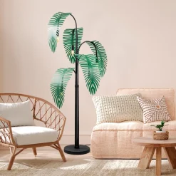 Vloerlamp Palm Groen 5-Lichts
