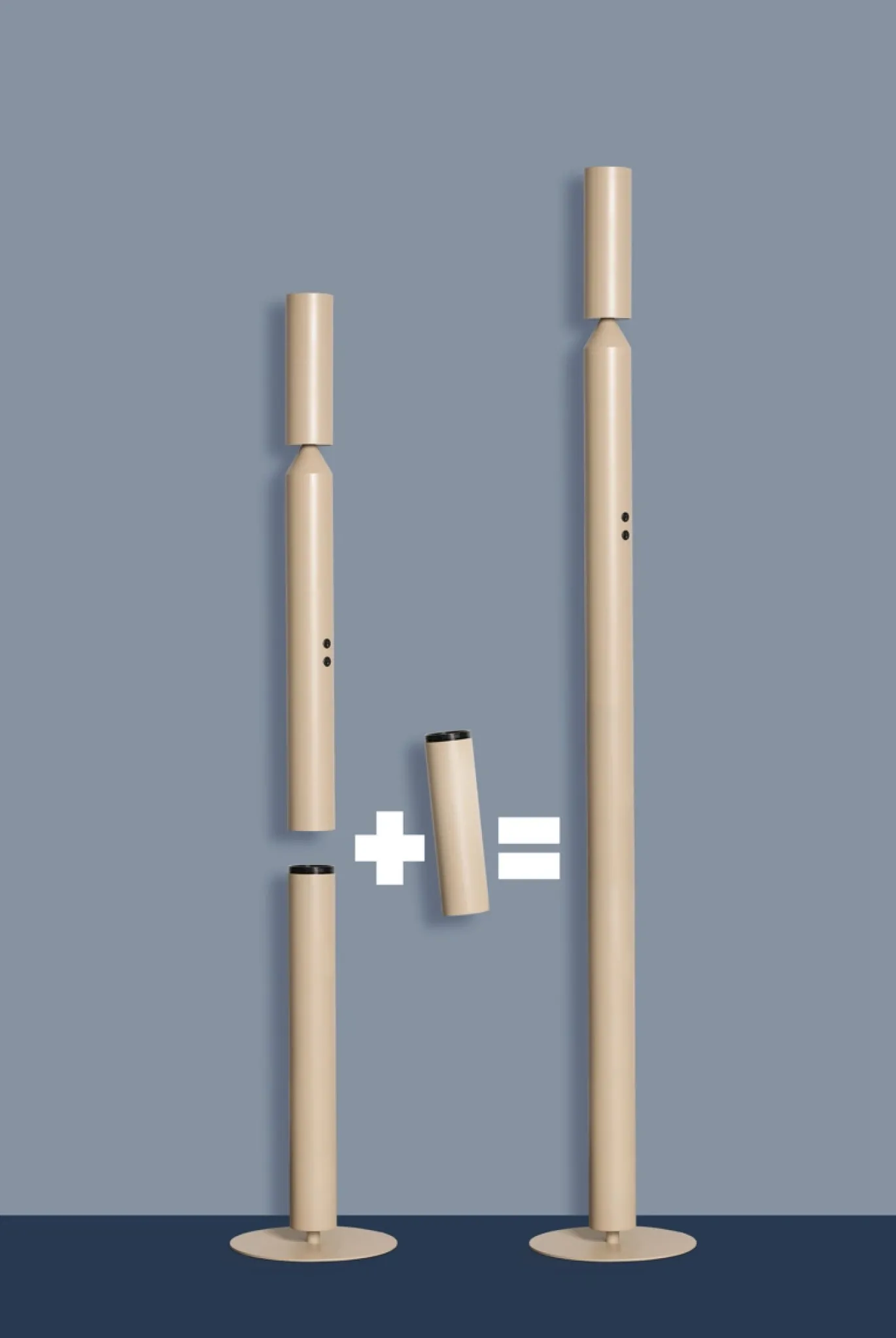 Vloerlamp Pencil Mat Beige Schakelaar 180cm - Giga Meubel