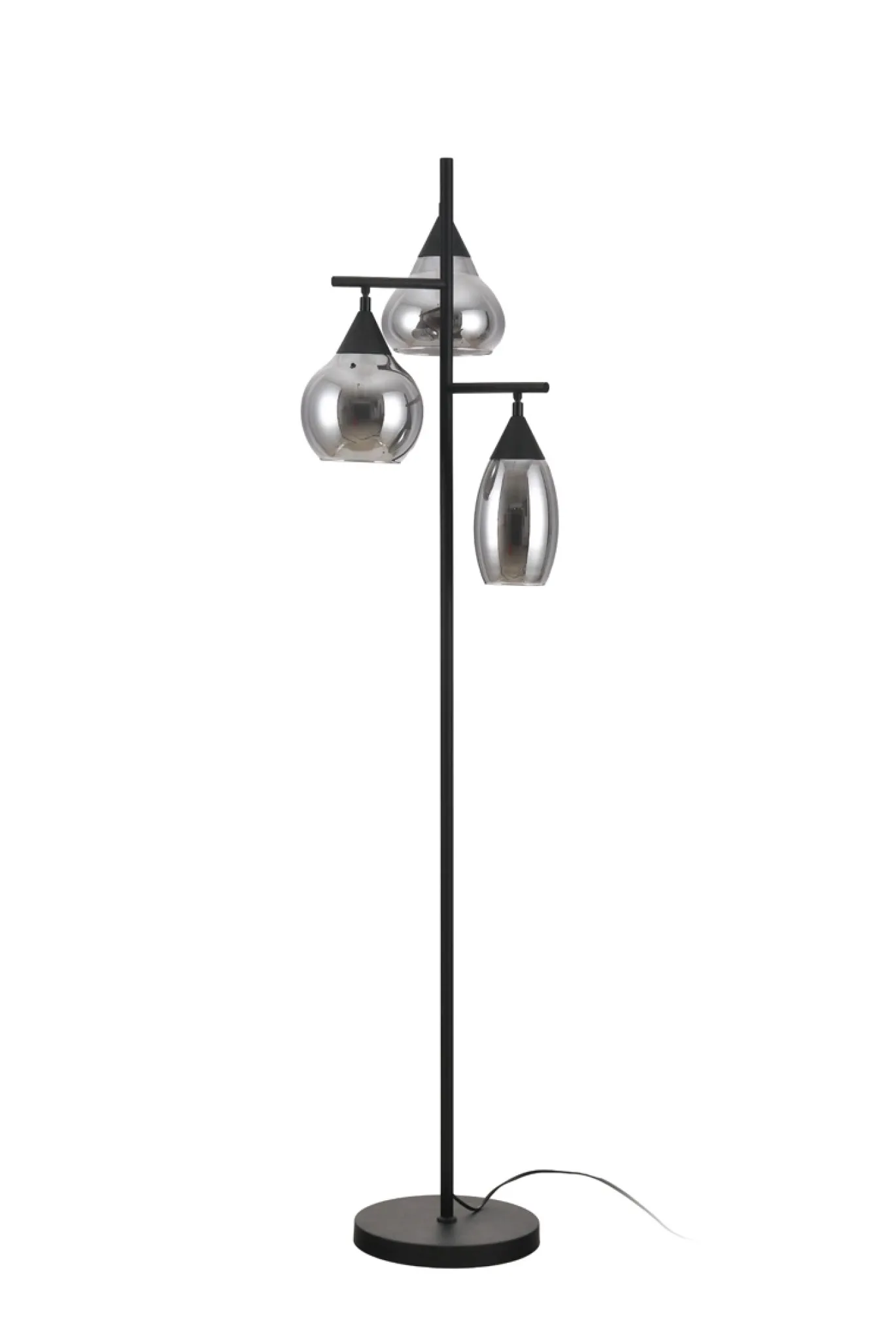 Vloerlamp Pleun 3-Lichts Smoke Glas - Giga Meubel