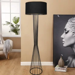 Vloerlamp Rowena Zwart