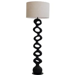 Vloerlamp Savio Zwart 155cm - Giga Meubel