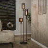 Vloerlamp Sepiora Getrapt 3-Lichts Bruin - Giga Meubel
