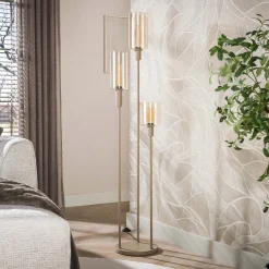 Vloerlamp Sepiora Getrapt 3-Lichts Beige - Giga Meubel