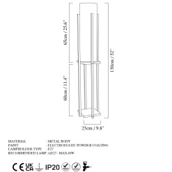 Vloerlamp Shelf Long Zwart