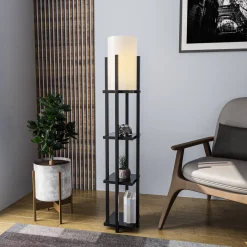 Vloerlamp Shelf Zwart