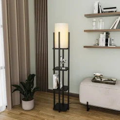Vloerlamp Shelf Zwart