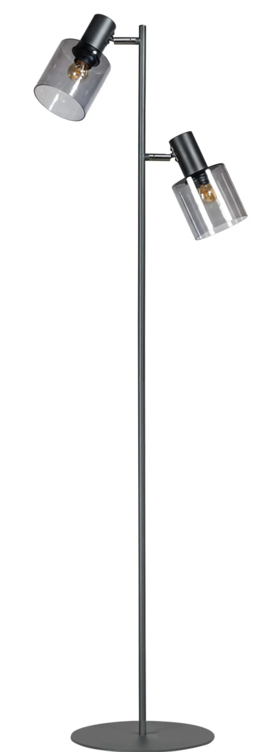 Vloerlamp Sledge Glas 2-Lichts Smoke - Giga Meubel