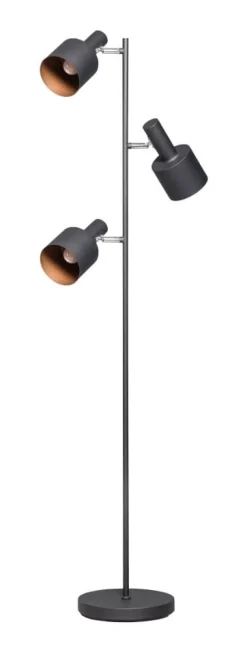 Vloerlamp Sledge Metaal 3-Lichts Zwart - Giga Meubel
