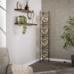 Vloerlamp Soll 4-lichts Amber Glas - Giga Meubel
