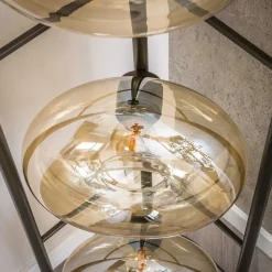 Vloerlamp Soll 4-lichts Amber Glas - Giga Meubel