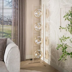 Vloerlamp Soll 4-Lichts Beige - Giga Meubel
