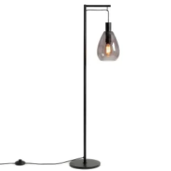 Vloerlamp Tanita 1-Lichts Smoke Glas - Giga Meubel