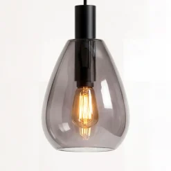 Vloerlamp Tanita 1-Lichts Smoke Glas - Giga Meubel