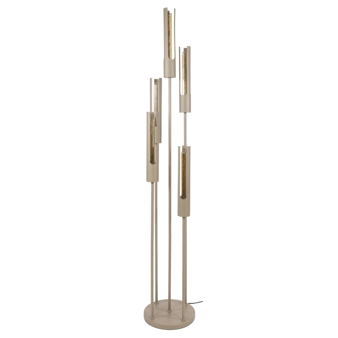 Vloerlamp Tube Getrapt 5-lichts Beige - Giga Meubel