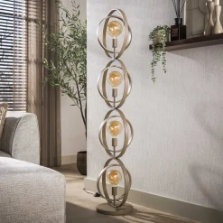 Vloerlamp Turn Around 4-lichts Beige - Giga Meubel
