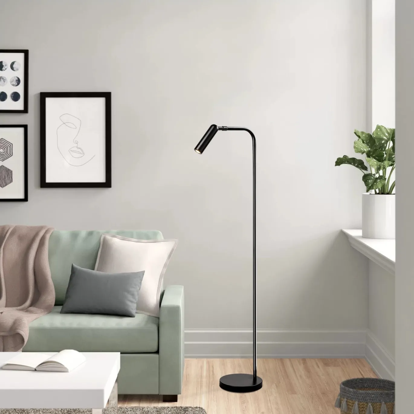 Vloerlamp Ugur Zwart