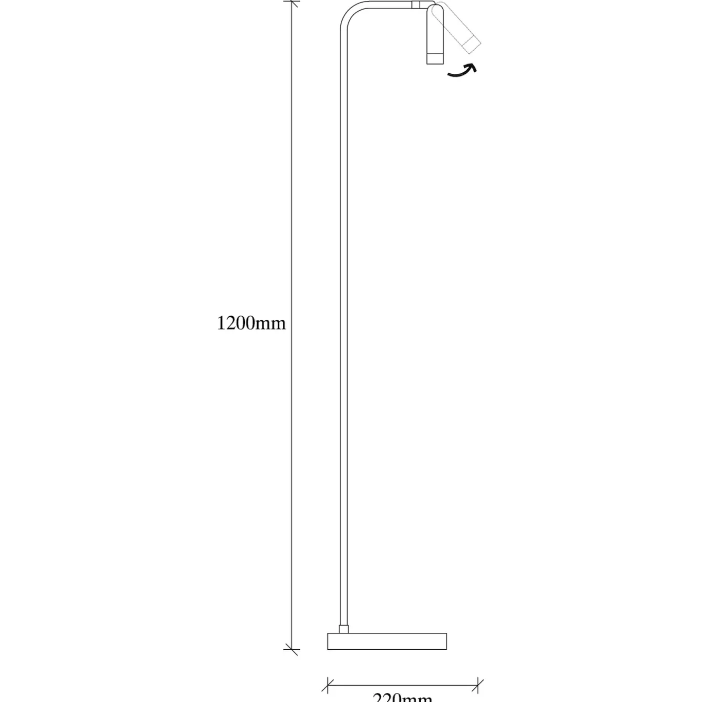 Vloerlamp Ugur Zwart