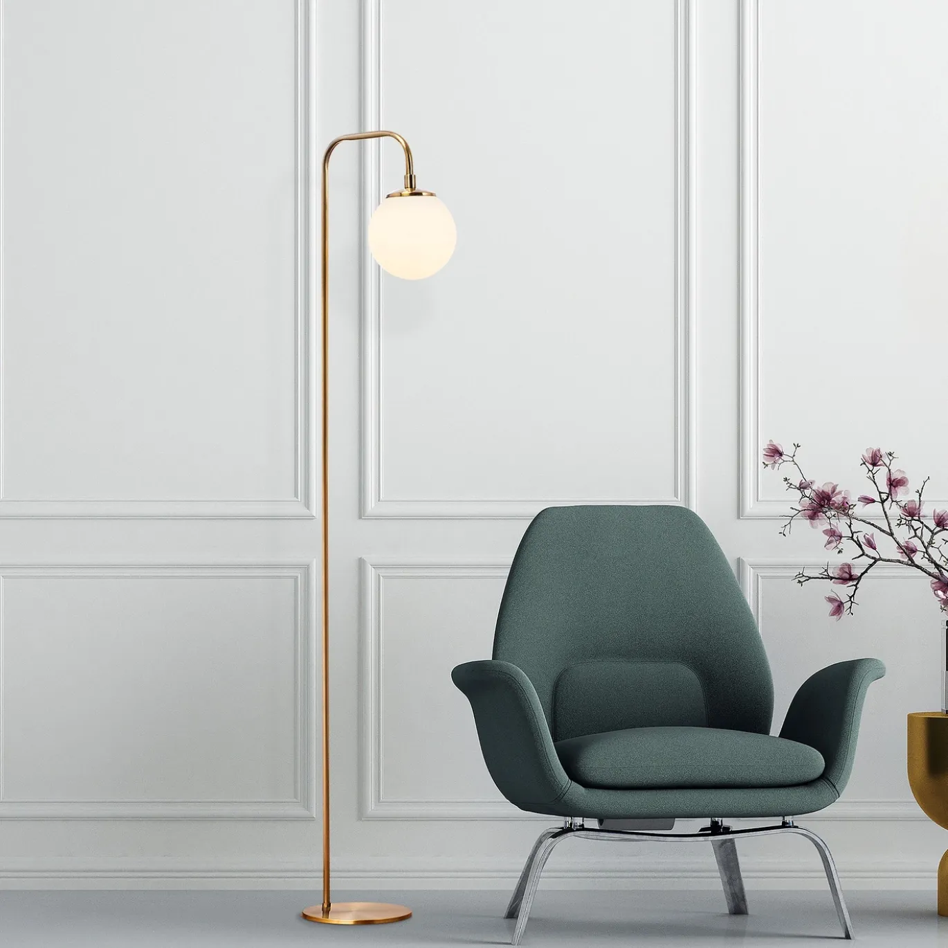 Vloerlamp Viran Goud