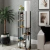 Vloerlamp Vogue Met Planken MDF Wit Naturel