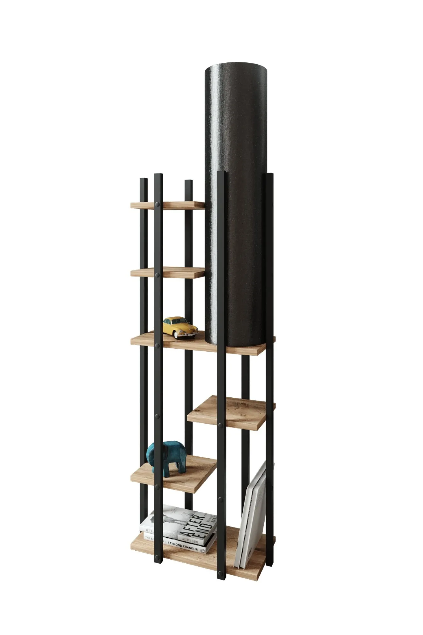 Vloerlamp Vogue Zwart/Naturel