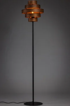 Vloerlamp Walnut Hout 185cm - Giga Meubel