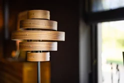 Vloerlamp Walnut Hout 185cm - Giga Meubel