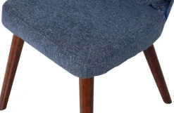 Vtwonen Cape Eetkamerstoel Gemeleerde Stof Blauw