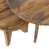 Vtwonen Set V 2 - High Heels Bijzettafels Mango Hout Naturel