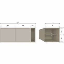 Vtwonen Tv-meubel/bankje Settle Down 108cm Grenen Dust