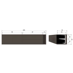Vtwonen Tv-meubel Settle Down 200cm Grenen Middenbruin