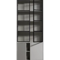 Vtwonen Vitrinekast Basic 4-Drs Grenen Mist