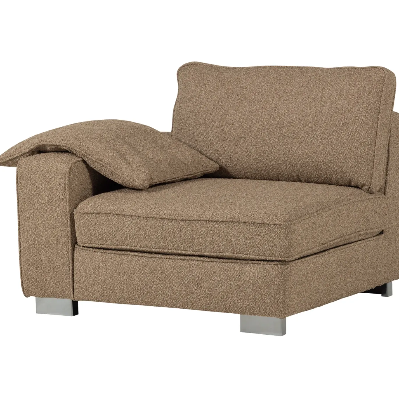 Vtwonen 1-zits Element Lazy Met Arm Links Boucle Bruin