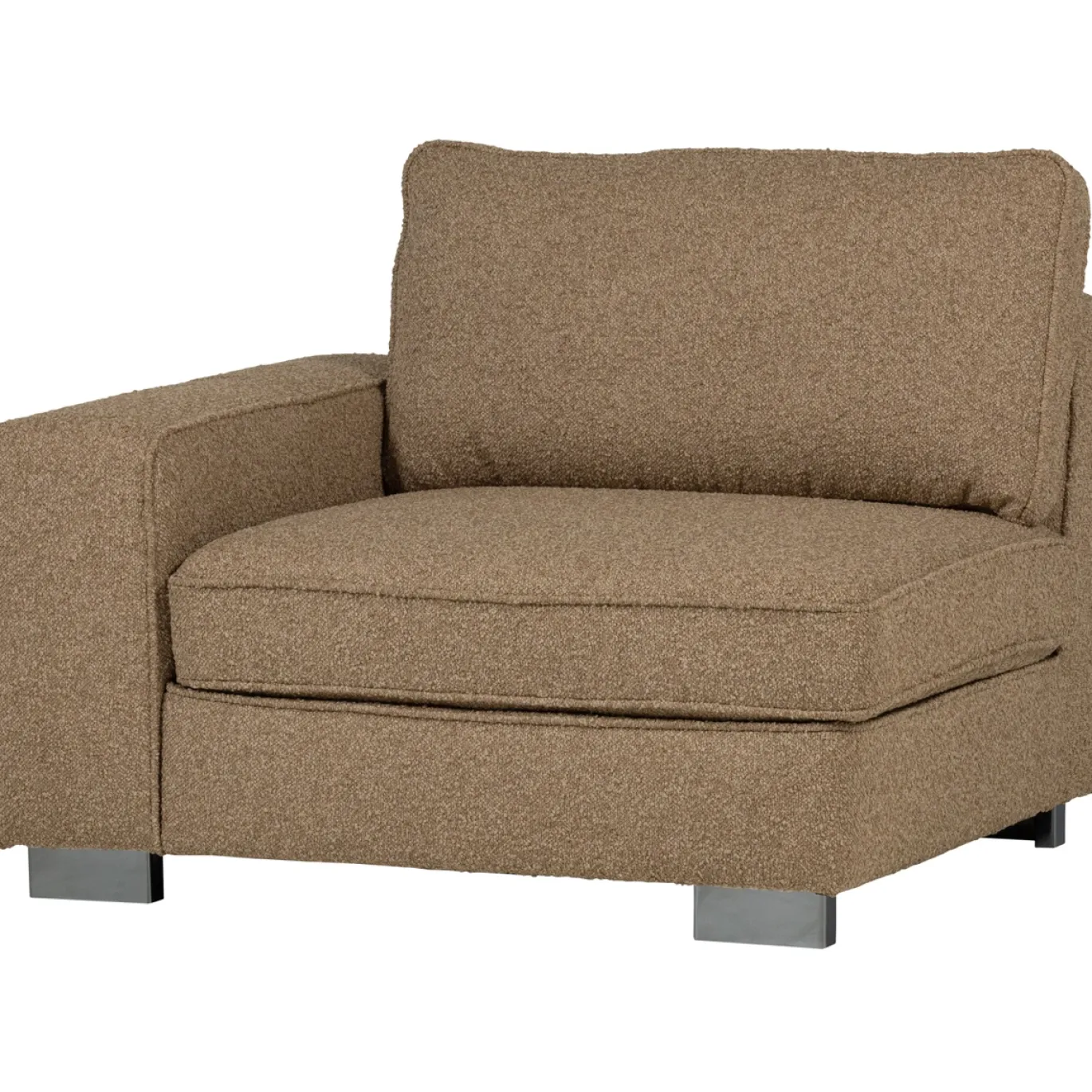 Vtwonen 1-zits Element Lazy Met Arm Links Boucle Bruin