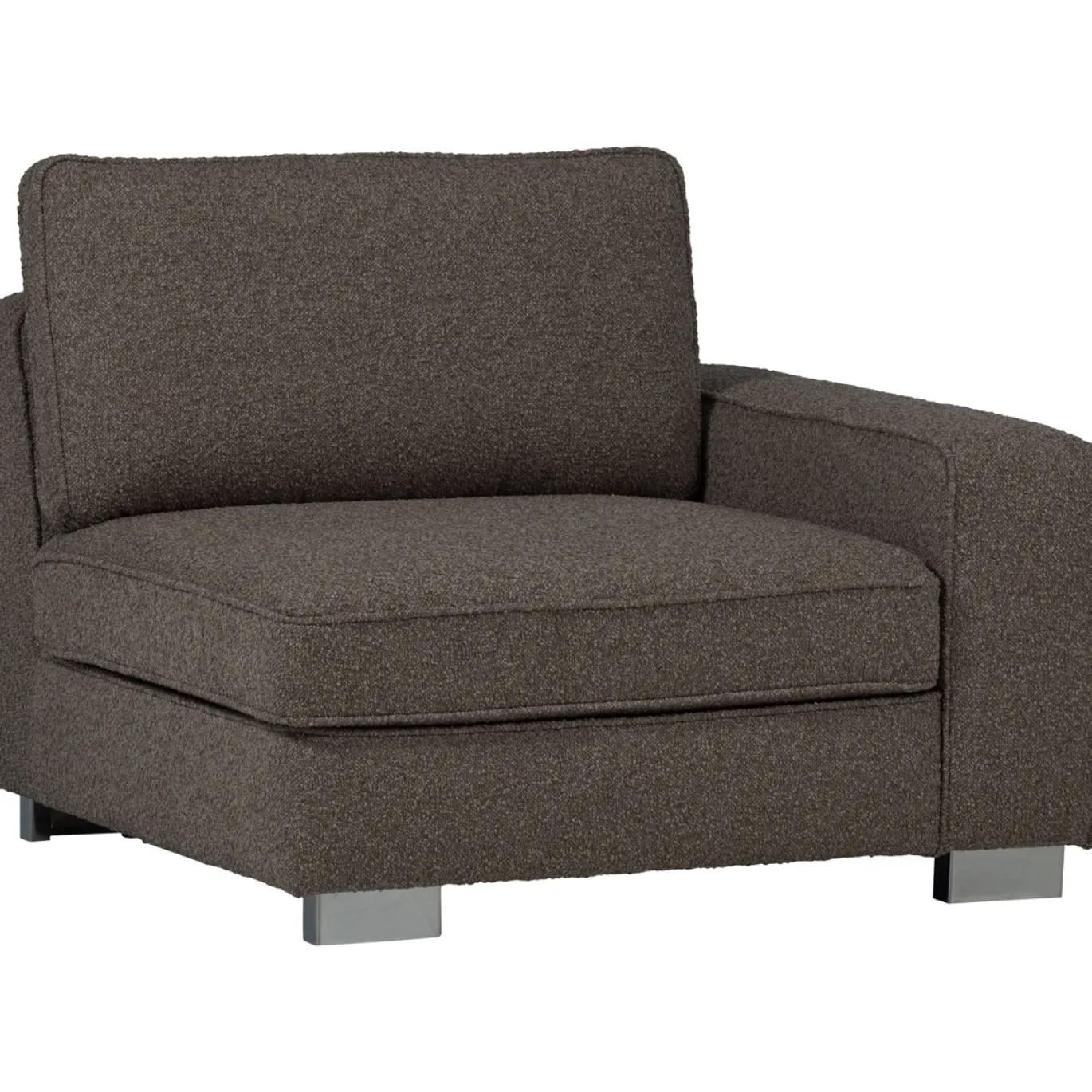 Vtwonen 1-zits Element Lazy Met Arm Rechts Boucle Antraciet