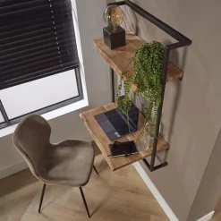 Wandbureau Air Solid Massief Acacia Naturel - Giga Meubel