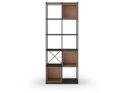 Wandkast Anya 180x70cm Zwart/Bruin - Giga Meubel