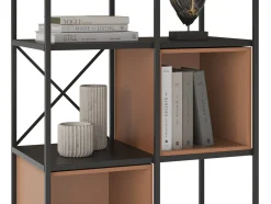 Wandkast Anya 180x70cm Zwart/Bruin - Giga Meubel