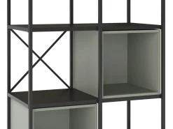 Wandkast Anya 180x70cm Zwart/Grijs - Giga Meubel