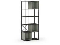 Wandkast Anya 180x70cm Zwart/Grijs - Giga Meubel