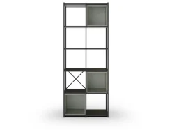 Wandkast Anya 180x70cm Zwart/Grijs - Giga Meubel