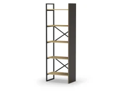 Wandkast Ara 58cm Eiken/silky Zwart - Giga Meubel