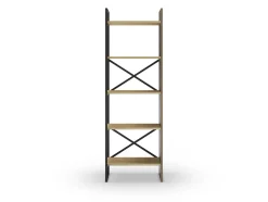 Wandkast Ara 58cm Eiken/silky Zwart - Giga Meubel