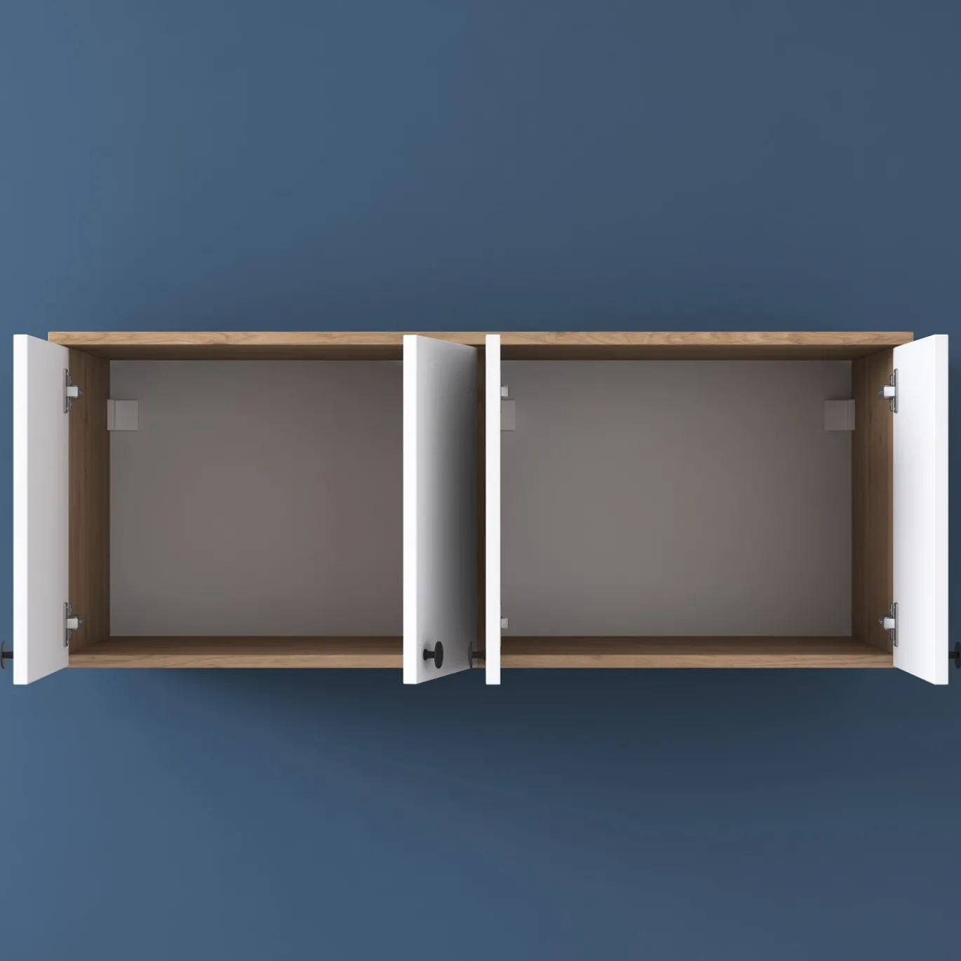 Wandkast Bayburt Walnoot Wit 120cm