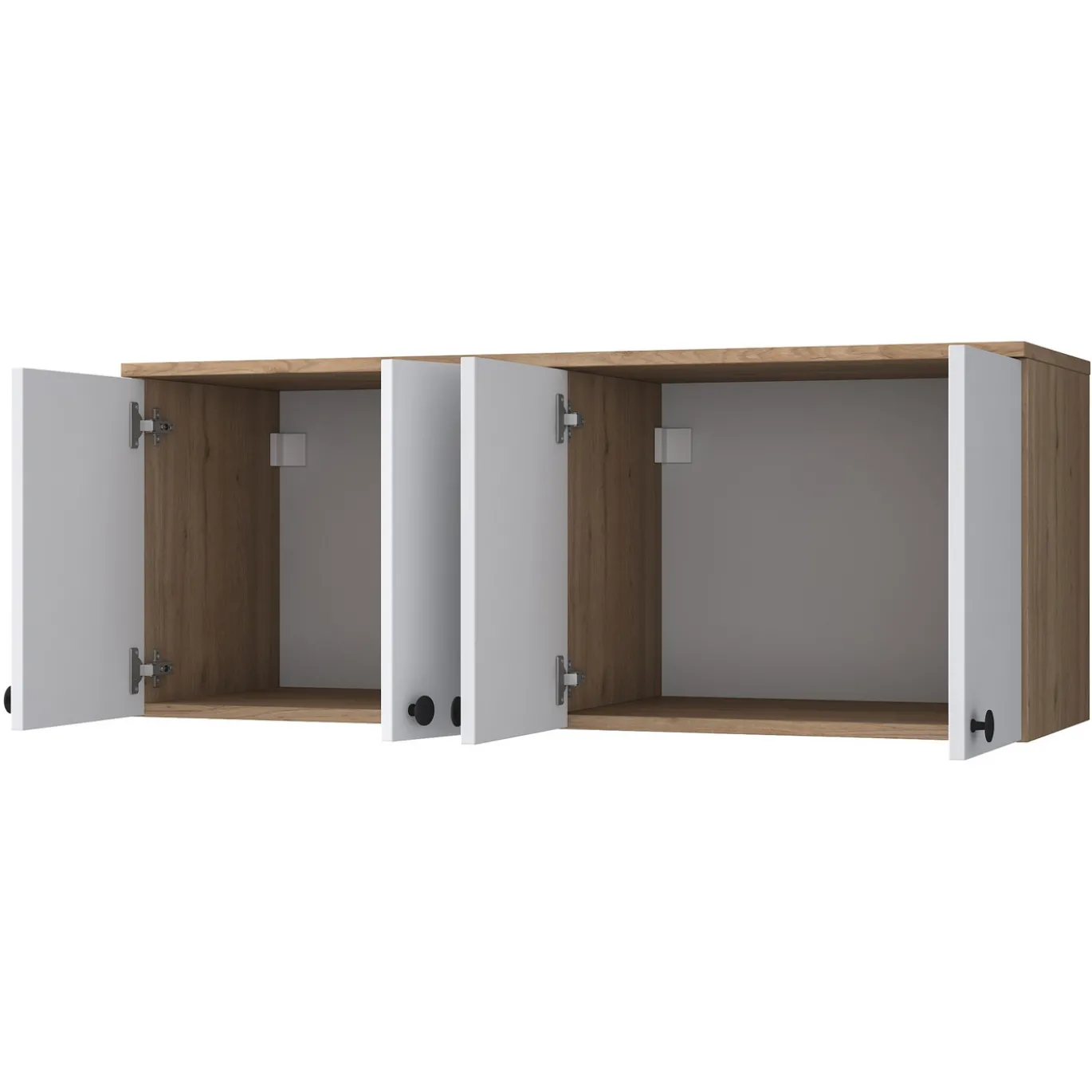 Wandkast Bayburt Walnoot Wit 120cm