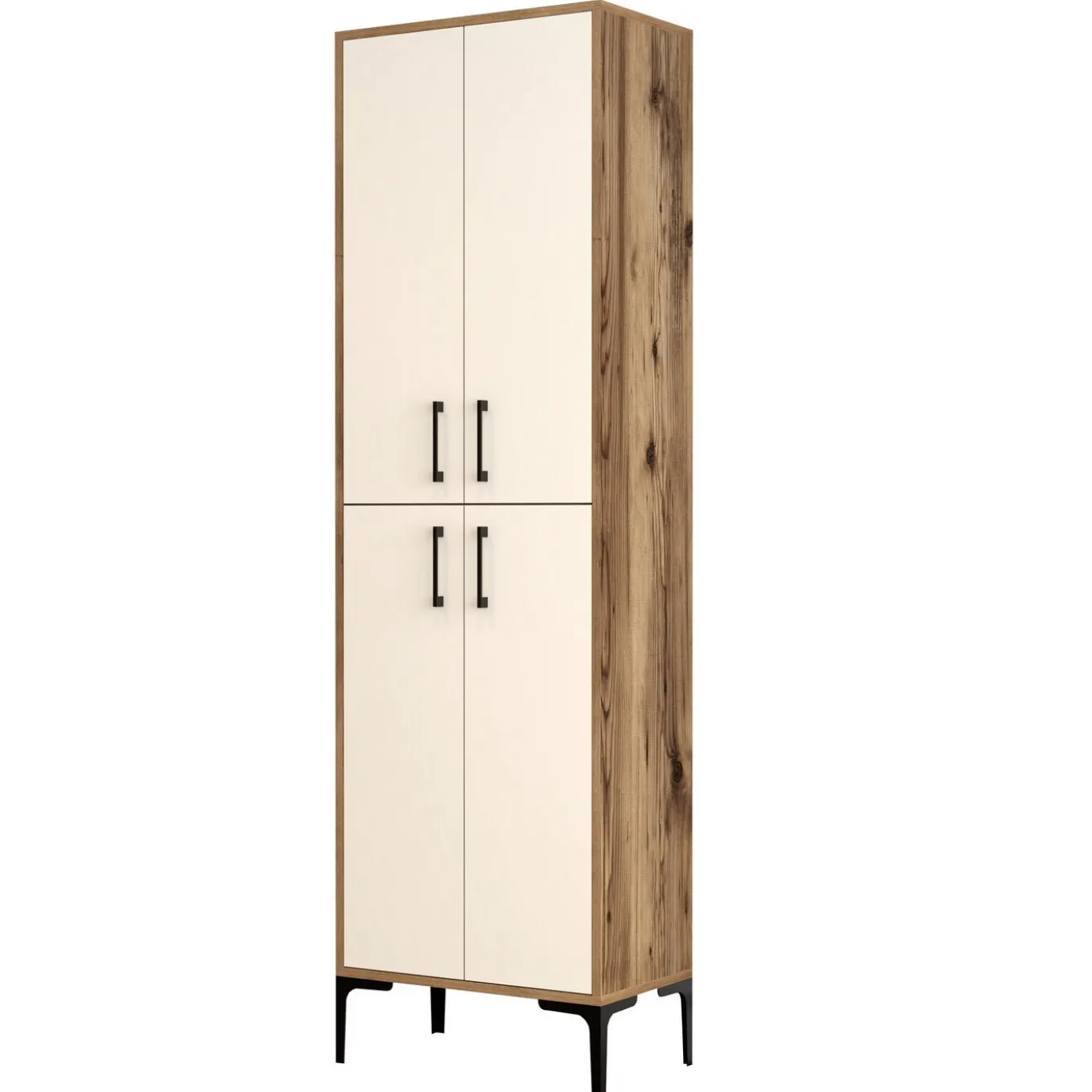Wandkast Berlin Melamine Walnoot Crème
